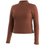 Damen-Funktionsshirt Smartwool Women's Active Merino Movement Mock Neck ziegel Burnt Sienna