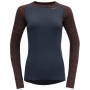 Damen-Funktionsshirt Devold Duo Active Woman Shirt LS blau/rot Ink
