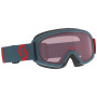 Kinder Skibrille Scott Jr Witty SGL grau neon red/aruba green