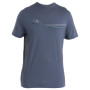 Herren-T-Shirt Icebreaker Men Merino 150 Tech Lite III SS Tee Cadence Paths grau Graphite