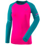 Damen-T-Shirt Dynafit Alpine Pro W L/S Tee rosa/blau Ocean Pink Glo