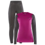 Damenset Craft Core Warm Baselayer grau/lila Roxo-Granite