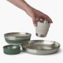 Geschirrset Sea to Summit Detour Stainless Steel Collapsible Dinnerware Set 6 Piece