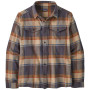 Herrenhemd Patagonia M's Fjord Flannel Shirt grau/braun Sunrise Ridge: Forge Grey