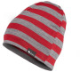 Mütze Zulu Cap Merino rot/grau StrapeRedGrey