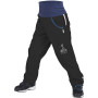 Kinder Softshellhose Unuo Fleece schwarz/blau