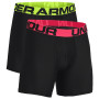 Herren-Boxershorts Under Armour Tech 6in 2 Pack schwarz/rosa Black/Black/PinkShock