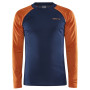 Herren-Funktionsshirt Craft Core Warm Baselayer Ls blau/orange Blaze-Chestnut