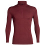 Herren-T-Shirt Icebreaker Mens 260 Tech LS Half Zip weinfarbe Cabernet