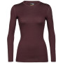Damen-T-Shirt Icebreaker W's 200 Oasis LS Crewe rot Redwood