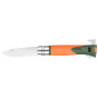 Messer Opinel VRI N°12 Inox Explore s odstraňovačem klíšťat orange