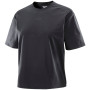 Damen-T-Shirt Salomon Trackline SS Tee schwarz Deep Black