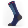 Wasserdichte Socken SealSkinz Waterproof Warm Weather Mid Length with Hydrostop blau/rot NavyBlue/Gray/Red