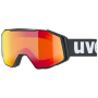 Skibrille Uvex Gravity FM schwarz/rot black matt dl/red-clear