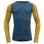 Herren-Funktionsshirt Devold Duo Active Merino 205 Shirt gelb/blau Flood/Arrowwood