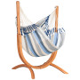 Schaukelstuhl mit Ständer La Siesta Udine Outdoor blau/weiß sea salt