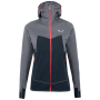 Damen-Sweatshirt Salewa Puez Hybrid PL W FZ grau/blau 3961 navy blazer melange