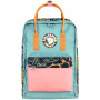 Rucksack Fjällräven Kånken Art Plus schwarz/blau Woodlands