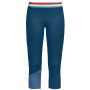 Damen 3/4 Unterhosen Ortovox Fleece Light Short Pants W blau petrol blue
