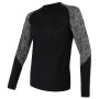 Herren-Funktionsshirt Sensor Merino Impress Langarm schwarz/grau Blk/Skulls