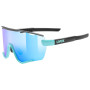Sonnenbrille Uvex Sportstyle 236 Small Set blau Aqua Black Mat / Mirror Blue