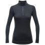 Damen-Funktionsshirt Devold Duo Active Merino 205 Z.Neck schwarz Black