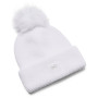 Damenmütze Under Armour Halftime Ribbed Pom weiß white