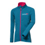 Kinder-Funktions-Sweatshirt Progress Tispa Junior Merino blau/lila petrol/fuchsie