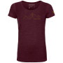 Damen-Funktionsshirt Ortovox W's 150 Cool Mountain Face TS weinfarbe Darkwineblend