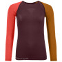 Damen-T-Shirt Ortovox 120 Comp Light Long Sleeve W weinfarbe winetasting