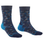 Herrensocken Bridgedale Hike MW MP Boot blau Denim/Blue/