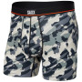 Boxershorts Saxx Non-Stop Stretch Cotton Boxer Brief Fly weiß/grau PopGrungeCamo/Graphite