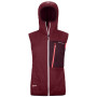 Damenweste Ortovox Swisswool Piz Duan Vest W rot DarkBlood