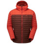 Herren-Winterjacke Mountain Equipment Particle Hooded Jacket rot Firedbrick/Cardinal