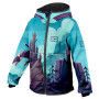 Kinder-Softshell-Jacke WAMU Dragon Fantasy blau BLUE