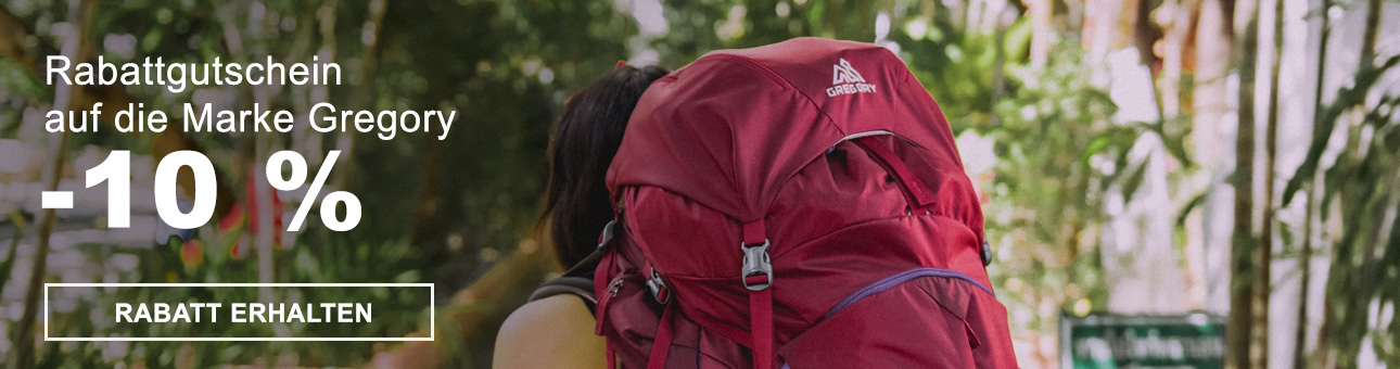 RABATT - COUPON -10% auf die Marke Gregory